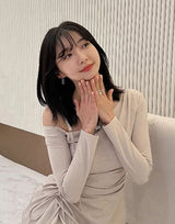 [Worn by Jeon Hyo-sung, Joo Hyun-young, Ria Kim, Ju-yeon, Lee Jung-shin] スパークルエンブレムワイドバンド925シルバー+ 14kゴールドメッキ調整可能サイズリングR041-02G-G