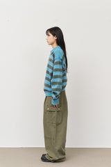 Sage Button Collar Knit