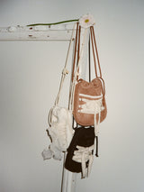 Mini sneaker ribbon bag_snow white (dumble)