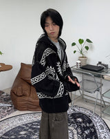 Liden Cowichan Knit Hooded Zip-Up