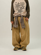 AND Pin-tuck Balloon Pants