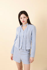SET V-neck Strap Jacket & Pants