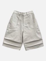 Maze Pintuck Bermuda Pants 3C