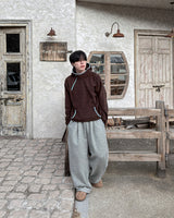 Nover Back Patch Fleece Sweat Pants