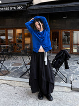  MAXI FLARE TUCK SKIRT