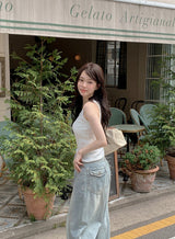 KJ Rib Basic Round Sleeveless (8color)