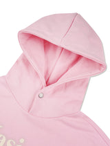 Women's Blur Logo Snap Point Crop Hood Pink(FCE1TS303W)