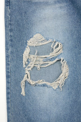 Brivan distressed wide denim