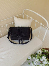 Ruffle envelope bag_black
