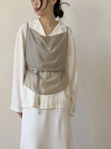Draped Tencel See-through Bustier