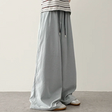 Lenny waist banding color nylon rust lock wide pants