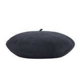 VARZAR Cursive Logo Wool Beret / Gray