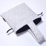 One Handle String Bag_Mini Dot White