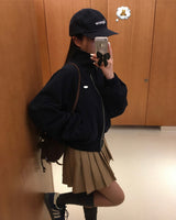 [Bellidmade/4color] ハイティーンペンダントハーフプリーツスカート