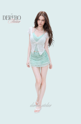 Rare mint shirring skirt 