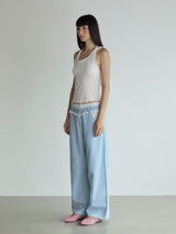 Hood Sleeveless Top_White