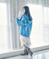 UNISEX フーディデニムジャケット