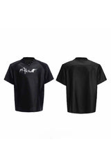 イリデセントデコンストラクテッドVネックTシャツ
