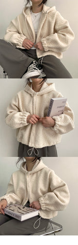 Dali Wool String Avant Snap Hooded Jumper
