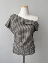 Check Seersucker Blouse