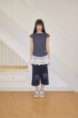 FIFI DOT COTTON BLOUSE (NAVY)