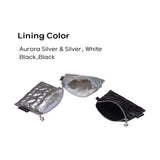 Mini Zipper Pouch_Black,Silver,Aurora Silver