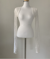jandaru lace bolero cardigan (white)
