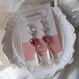 ハートジュエルプリンセスピアス-ローズピンク