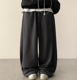 Angel Wing Star Pocket Embroidery Wide Banding Pants