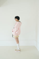 キーリングチェックパッチフーディー (PINK)
