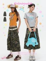 BETWEENANDx sunonebird アメリカンレトロプリントカモパンツ