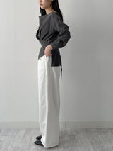 Paper See-through Wrap Blouse