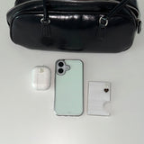 [MADE] [+MagSafe] ベーシック ミントフォン ケース(glass silver bumper)