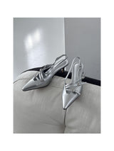 Buckle Oblique Slingback (5colors)