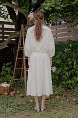 Carrot ribbon skirt_ivory