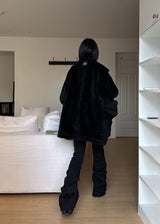 WARM SHIRRING BOOTS CUT PANTS