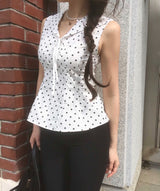 tmong sailor dot sleeveless bl