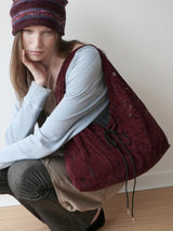 Jeanne Garden Suede Shoulder Bag_Burgundy