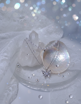 [(G)I-DLE Shuhua Necklace] Mystique Butterfly Layered Necklace - Silver color