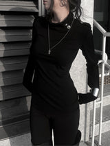 signal high neck button T (2color)