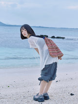 KNIT REVERSIBLE BAG (RED)