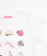 グラフィッククロップTシャツ ホワイト