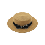 ウェーブリボンボーターハット (Brown)