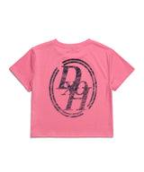 ダブルラインスタックロゴクロップTシャツ