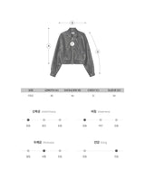 CROP LEATHER[FAUX] JACKET (BLACK)