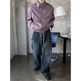 [Unisex] スナップバルーンデニムパンツ(2color)