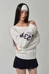 25ソフトラインスウェットシャツ White