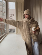[wool20%] エリーボカシウェービングマフラー