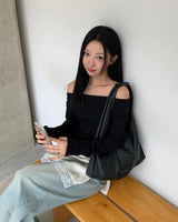 [ORIGINAL] パブオフショルダーロングスリーブTシャツ