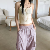 [MADE] KINI Vintage Lace Ribbon Crop Sleeveless